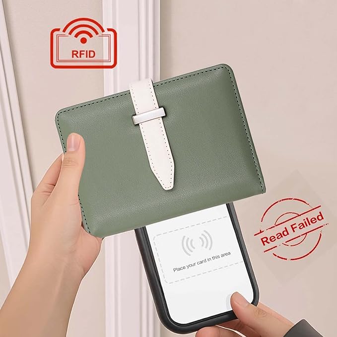 Passport Holder with Airtag for Women/Men,Airtag Passport Wallet for Travel,Cute Passport Holder Rfid Blocking,Travel Wallet for Cards Passport Cover Case (Green)