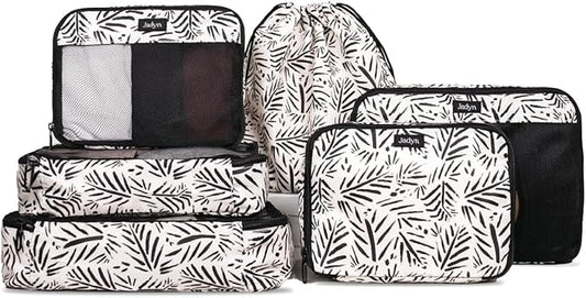 Jadyn Packing Cubes for Travel, 6-Piece Large Packing Cube Organizer Set for Suitcase, Duffel Bag, Luggage, Multiple Sizes Travel Essentials (Desert Foliage)