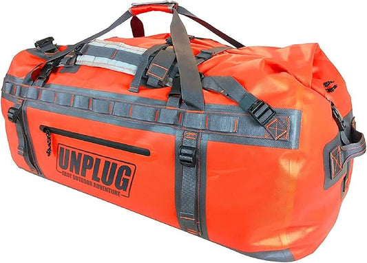 UNPLUG Ultimate Adventure Bag | 1680D Heavy Duty Waterproof Bag | Large Travel Duffle Bag which can be Used for Camping, Motorcycling, Boating, or Hunting