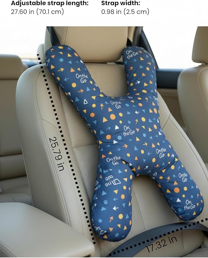 X Shape Travel Pillow – Neck & Head Support Cushion for Airplane, Car, Train & Office – Comfortable Travel Neck Pillow for Sleeping – Compact Portable Neck Pillow for Adults & Kids