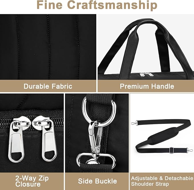 IBFUN Weekender Bags for Women, Travel Duffle Bag with Shoe Compartment Carry on Weekender Overnight Duffel for Weekend Travel Business Trip 3PCS