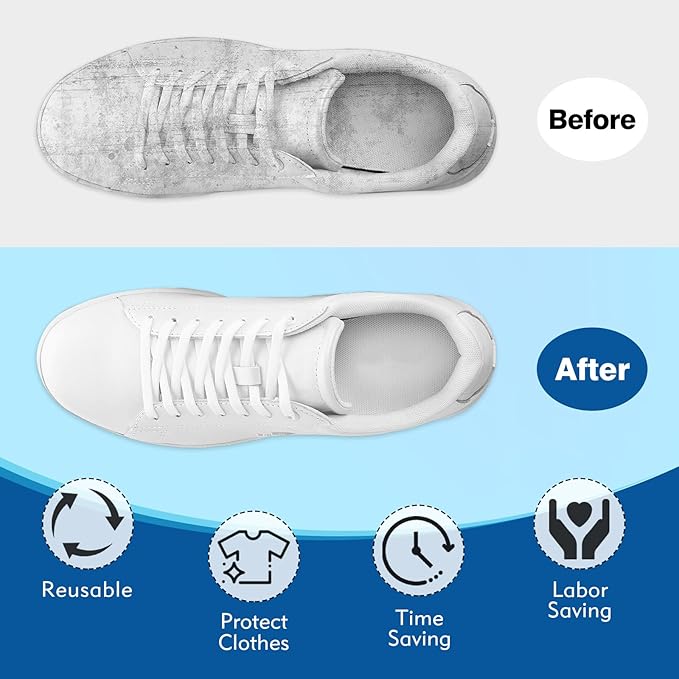 Shoe Washing Machine Bag 2PCS Shoe Laundry Bag for Washer and Dryer Deep Clean for Tennis Shoes, Sneakers and Slippers with Self-locking Zipper (Beige)