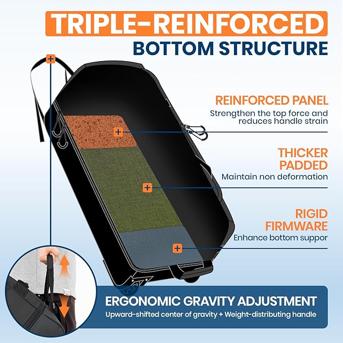 Fanwoli 92L 120L Large Rolling Duffle Bag with Shoes Compartment, 30’’ Expandable & Foldable Heavy Duty Water Resistant Travel Backpack, Convertible Foldable Duffel for Gym Camping Weekender