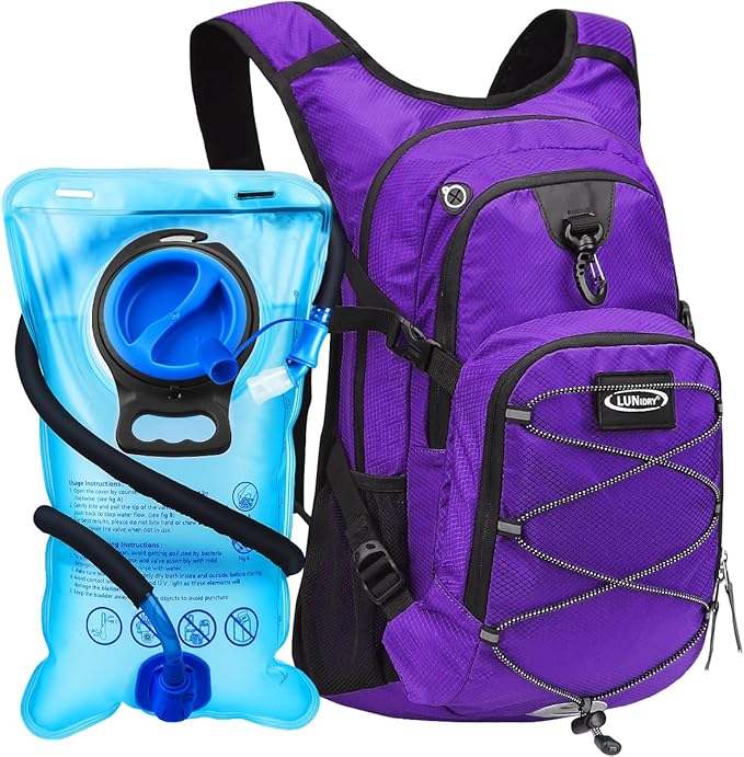 Hydration Backpack with 3L Water Bladder, Insulated Running Hydration Pack Hydropack, Lightweight Water Backpack for Hiking Cycling Camping Biking for Men Women