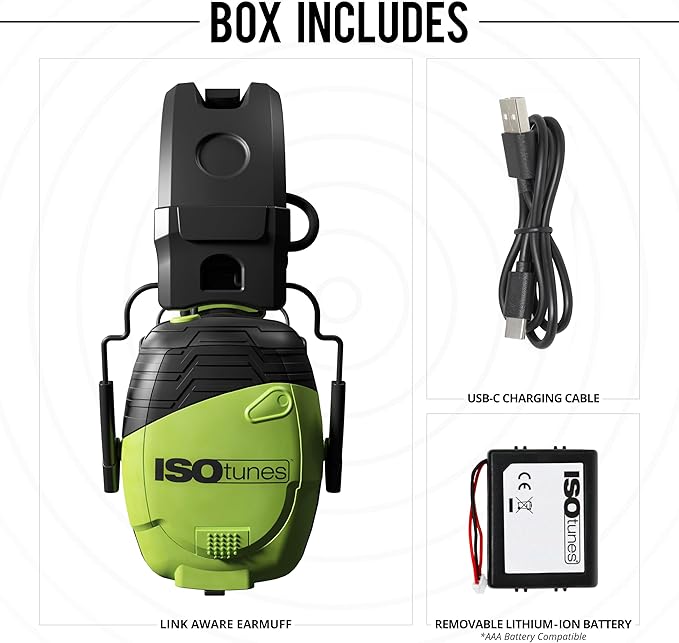 ISOtunes LINK Bluetooth Earmuff – Ear Protection Headphones for Work, Mowing, & Construction, 25 NRR OSHA Approved Headphones