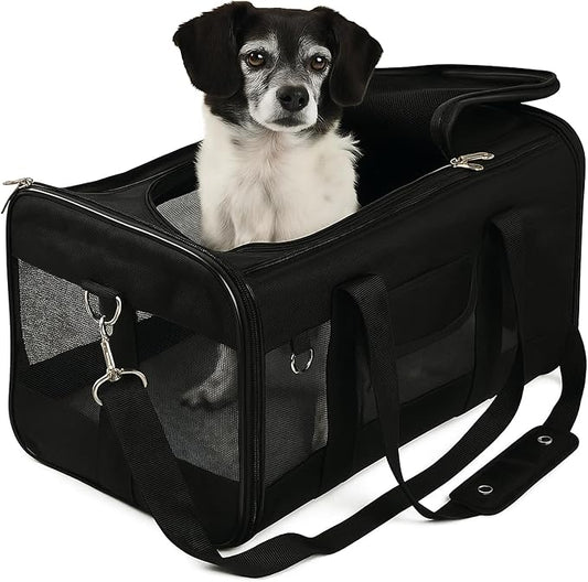 Sherpa Original Deluxe Travel Pet Carrier, Airline Approved - Black, Large
