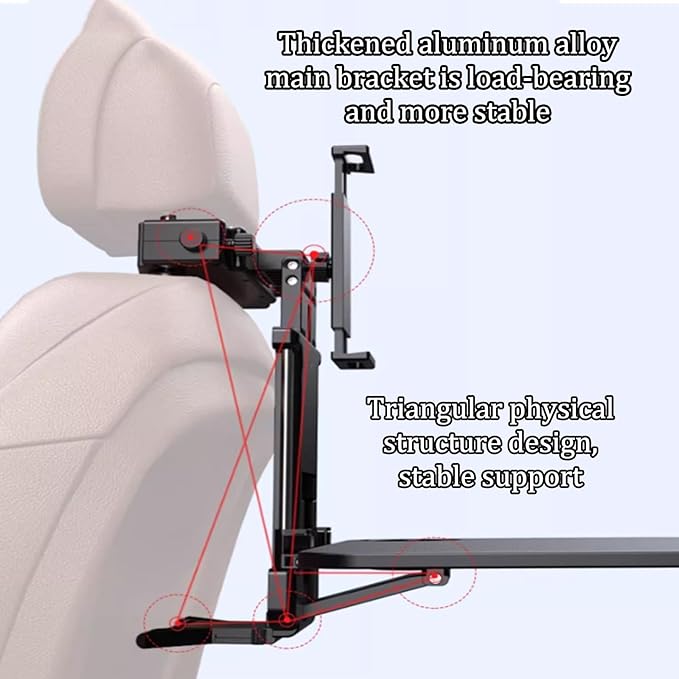 Small Car Travel Table Food Tray Multi Functional Car Backseat Tray Table,folding Car Desk for Laptop Passenger Seat Desk Car Laptop Holder for Working, Writing, Eating.(Black)