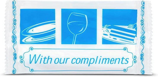 Fresh Towel Individually Wrapped Moist Towelettes - 1 Box of 100 Hand Wipes Individually Wrapped (7 x 8 inches Towel Size, White)