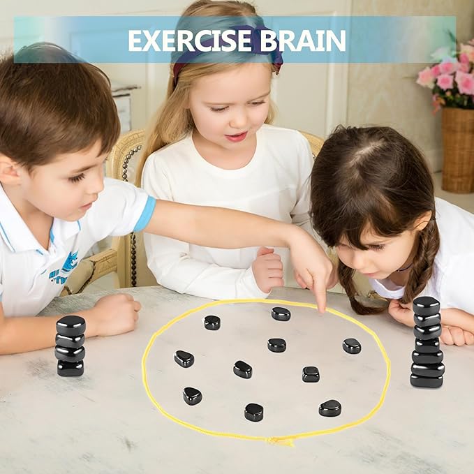 Magnetic Chess Game, Magnetic Chess Game with 32 Stones, Magnetic Game Rope Gifts Educational