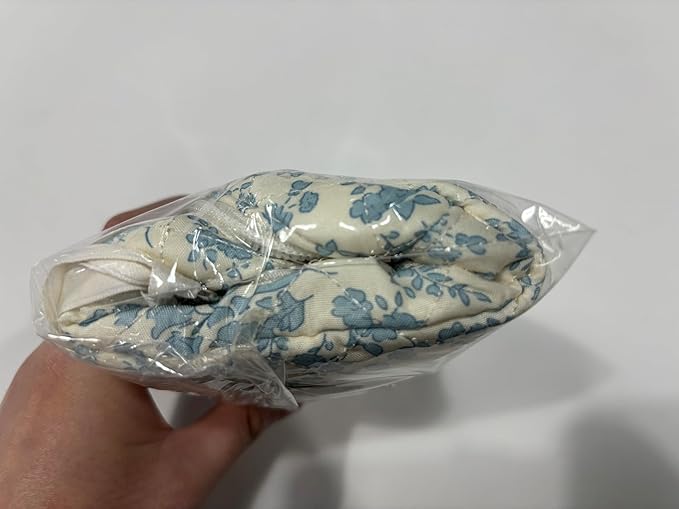 Prite Large Makeup Bag Cute Cosmetic Bag for Women Floral Coquette Aesthetic Toiletry Bag Travel Make Up Organizer Bag(Blue Flower)
