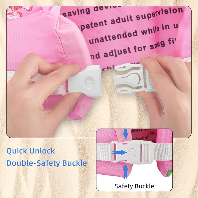 REALIKE Kids Swim Vest for Toddler Floaties Swimming Aids with Shoulder Harness Arm Wings for Children/Infant/Baby,Sea Beach/Pool/Lake, Suitable for 28-70lbs Boys/Girls