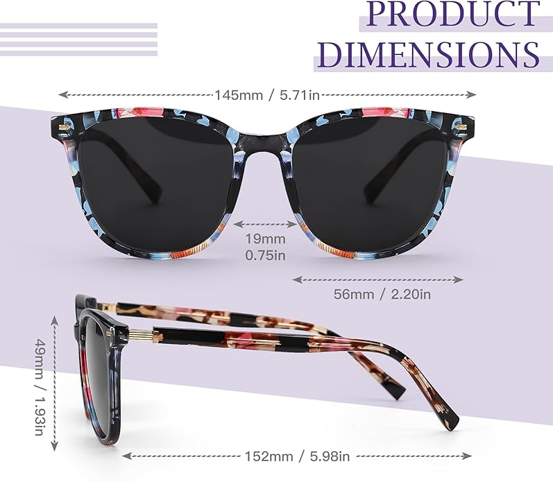 SIPHEW Oversized Square Sunglasses for Women|Lightweight Fashion Sunglasses 100% UV400 Protection|Trendy Mirrored Shade