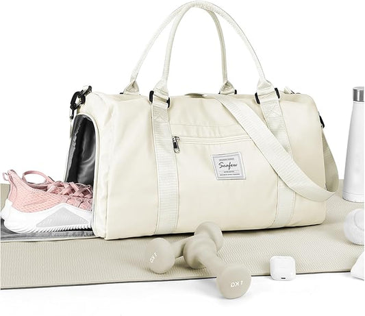 Gym Bag Womens,Travel Duffel Carry on Bag Sport Tote Bag Weekend Overnight Bag