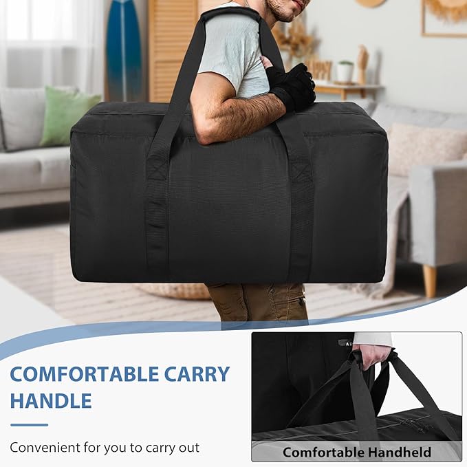 Large Travel Duffle Bag, 80L Gear Bag for Men and Women, Storage Bag Ideal for Overnight Camping and Weekend Getaways