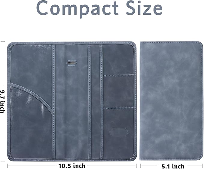 CoBak Car Registration and Insurance Holder - Vehicle Glove Box Car Organizer,Auto Truck Comparment Accessories Case with Magnetic Closure for Driver License,Cards