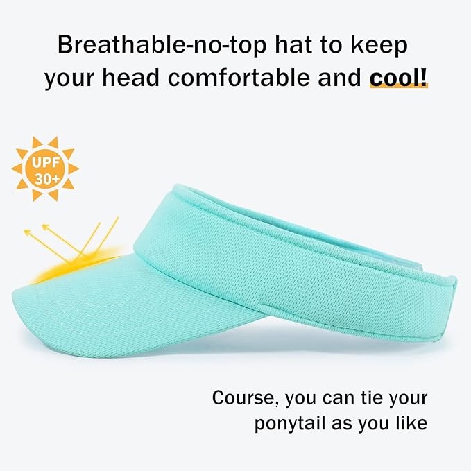 Sun Visor Hat Adjustable Velcro Outdoor Sports Cap for Men Women Adults