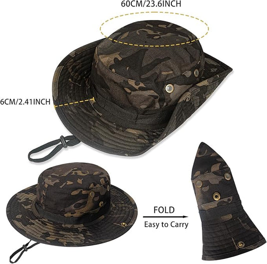 Sun Hats for Men Women Boonie Hat UPF 50+ Bucket Hat Wide Brim UV Protection Fishing Hiking Safari Outdoor Hats