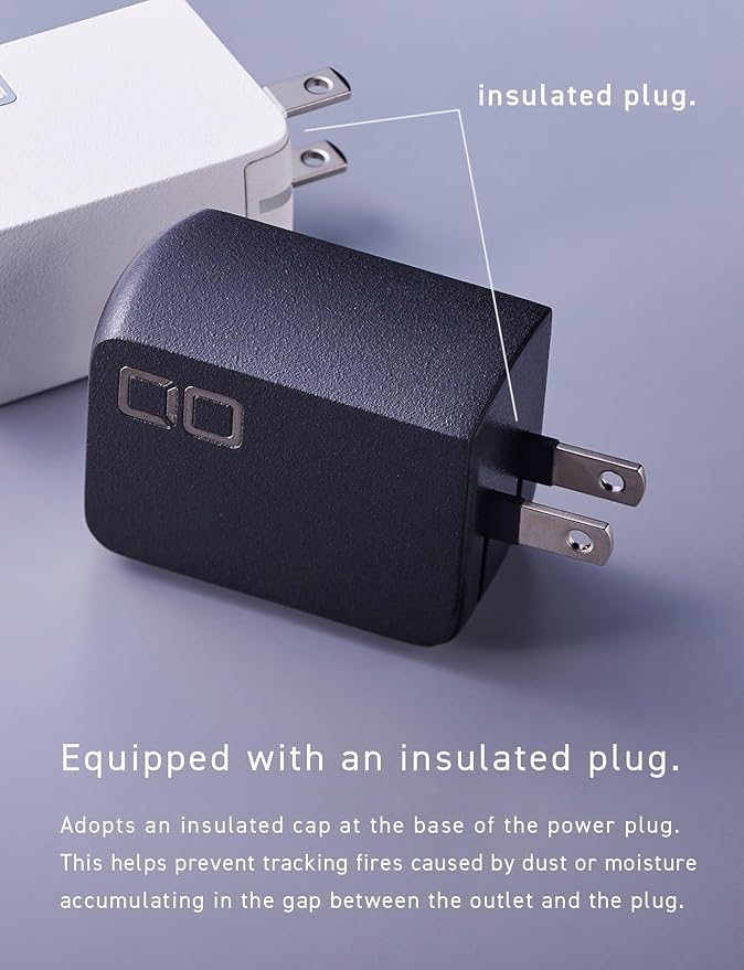 CIO 65W USB C Charger Block, Max 67W GaN Fast Charging Brick w/Dual Type-C Ports & Type-A, USBC Charger, Wall Adapter for Laptop/Phone/Tablet, Multi Travel Power Brick, NovaPort Trio II 2C1A (White)