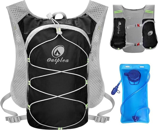 Small Lightweight Running Hydration Vest with 2L Water Bladder for Race, Lightweight Water Backpack Hydropack for Hiking
