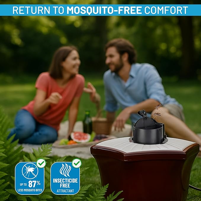Biogents Mosquitaire Outdoor Mosquito Trap with Sweetscent Lure | Eco-Friendly, Pesticide-Free, Pet-Safe Repellent Alternative | Electric Catcher for Comprehensive Mosquito Control