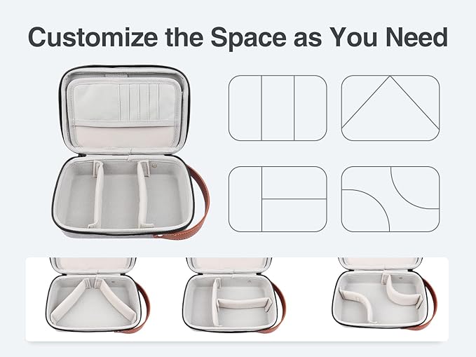 Luxtude Electronics Organizer Travel Case, Tech Organizers Travel Case, Hard Charger Organizers, Portable Cable Organizer, Travel Essentials for Charger/Mouse/Cash/Card/Pen, Tech Gifts