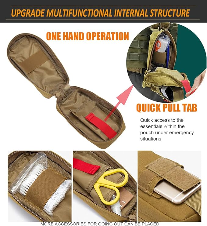 Ifak Trauma Kit, Ifak Med Trauma Kit, Molle Tactical Emergency First Aid Kit Refill Supplies Insert for Duty Belt