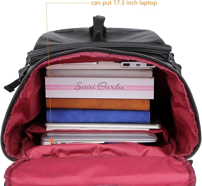 Baosha Stylish Vegan Leather Men Weekender Travel Duffel Tote Bag Backpack Hybrid Travel Hiking Rucksack Overnight Bag Convertible HB-26 (Black)