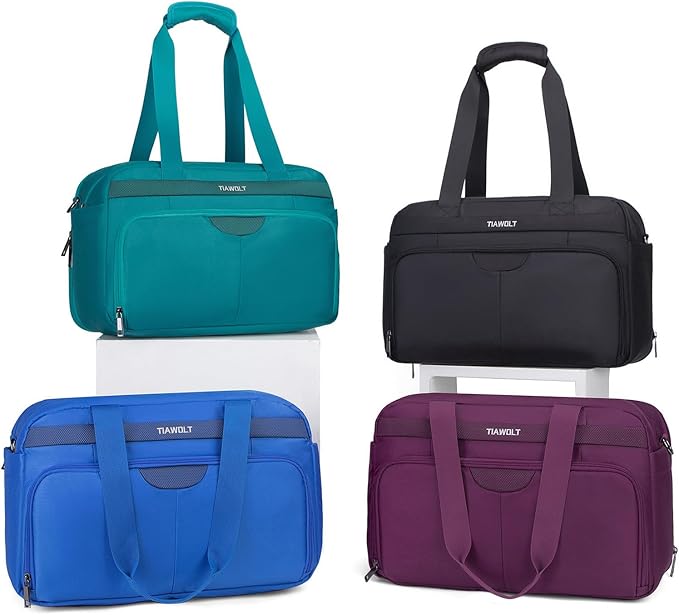 Carry-On Luggage Travel Duffle Bag Carry on Duffle Airline Approved Expandable Travel Duffle, Weekender Bag for Men and Women with Wet Pocket Large Compartment, Green