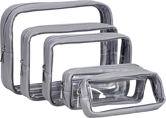 TSA Approved 5-Piece Diaper Bag Organizer Pouch Set Clear Waterproof TPU Kids Toiletry Storage Set Travel Packing Clutch Cube Bags for Baby Nursing