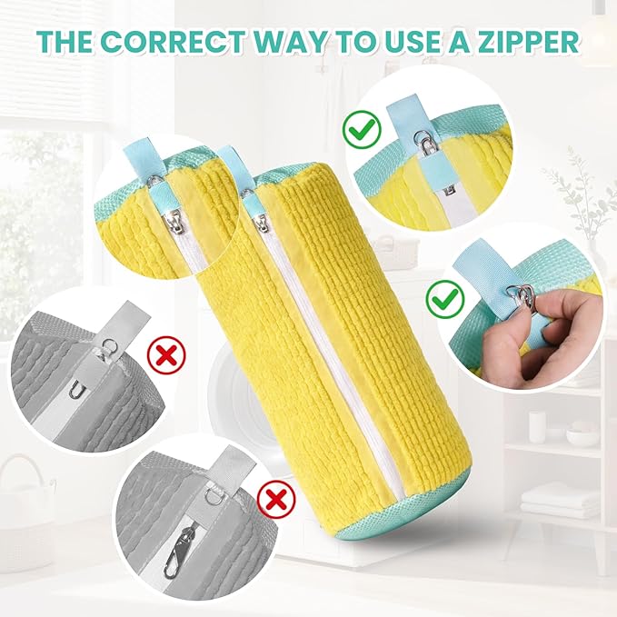 Shoe Washing Machine Bag, 2-Pack Reusable Shoe Bag for Washing Machine, 360° Deep Clean for Sneaker, Running Shoes,Bras, Delicates and Toys, Includes 2 Shoe Storage Dust Bags(Yellow)