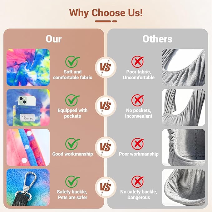 Dog Carrier Sling,Indoor Comfort Adjustable Cat Sling Carrier,with Front Pocket and Seat Belt Dog Carriers for Small Dogs Machine Washable,Suitable for Family Outdoor Use (Large, Fruits)