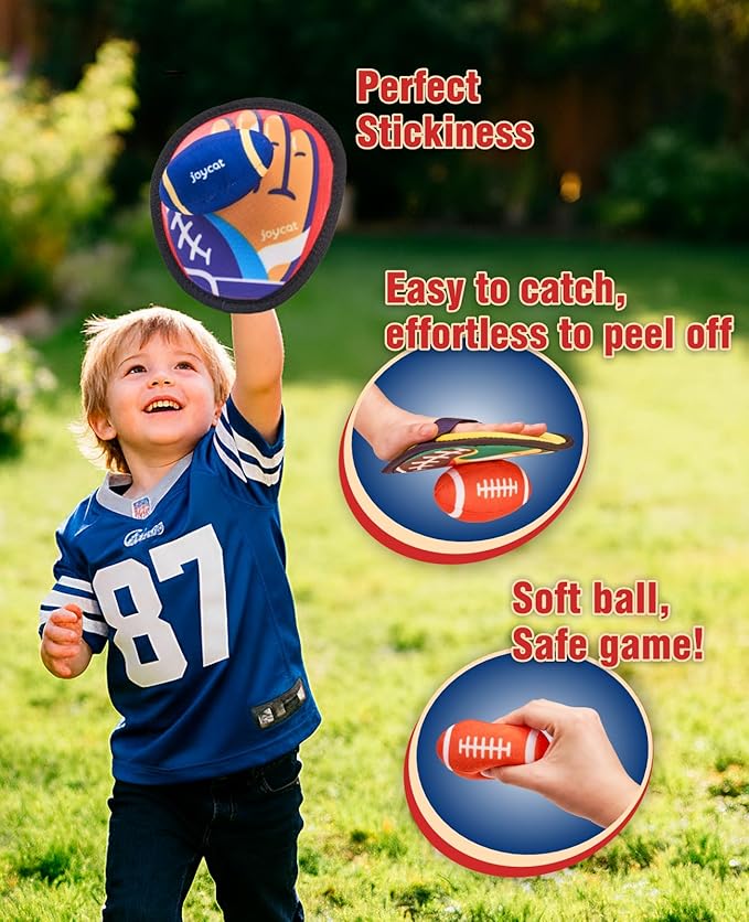 JoyCat Toss and Catch Ball Game Set,Kids Toddler Baseball Glove,Beach Yard Games,Sports&Outdoor Kids Toys,Birthday for 3 4 5 6 7 8 9 10+Year Old Boys Girls