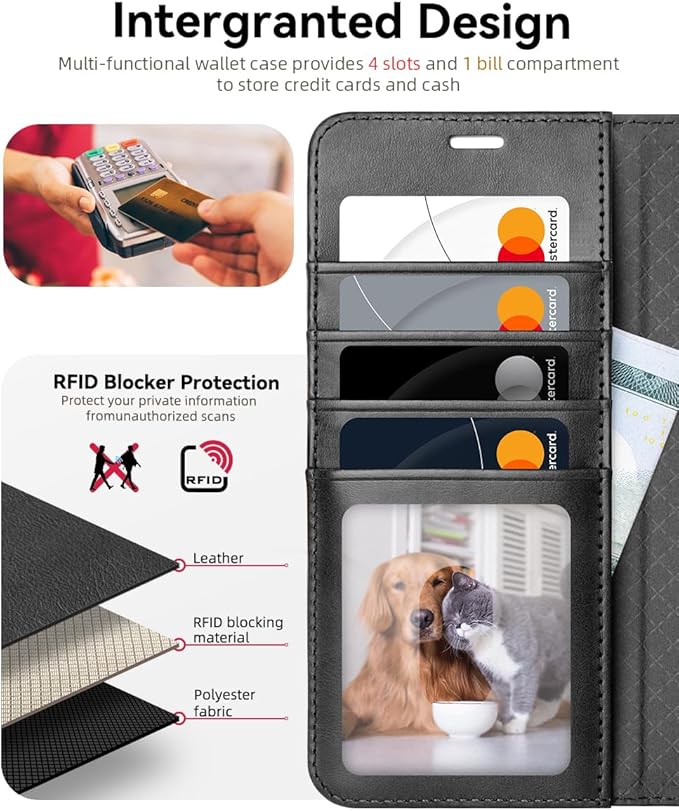 OCASE Compatible with Galaxy S25 Edge Wallet Case, PU Leather Flip Folio Case with Card Holders RFID Blocking Kickstand [Shockproof TPU Inner Shell] Protective Phone Cover 2025, Spliced Gray