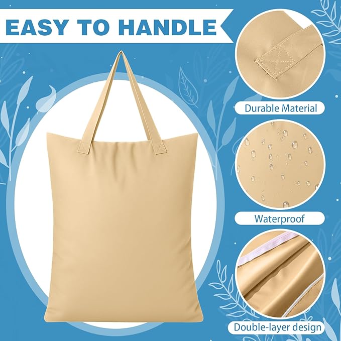 SATINIOR 5 Pcs Large Travel Laundry Bags with Handle Waterproof Washable Dirty Clothes Bags