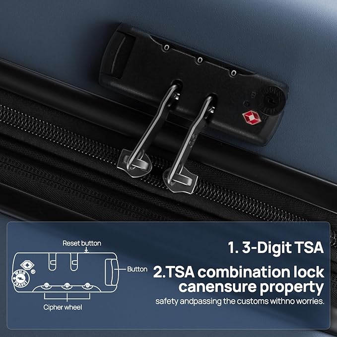 NINETYGO Carry On Luggage 22x14x9 Airline Approved, 20 Inch Luggage with Smooth Double Spinner Wheels, Hard Shell PC+ABS Suitcase Carry-On, Lightweight Travel Luggage, TSA Approved (Grey, Andes)