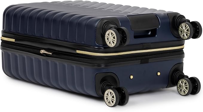 Kenneth Cole REACTION Madison Square Lightweight Hardside Chevron Expandable Spinner Luggage, Navy, 2-Piece Set (20" & 28")