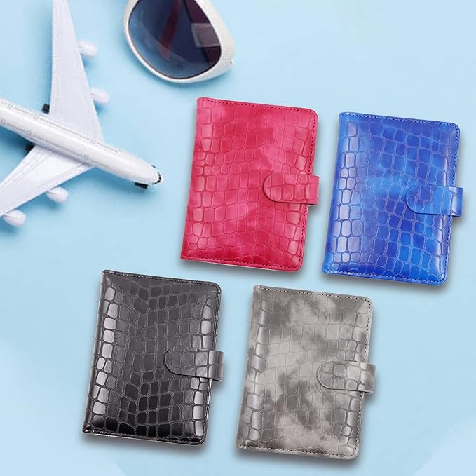 Melsbrinna Premium Leather Passport Holder Covers Case, Waterproof Rfid Blocking Travel Wallet Passport Holder with Pen Holder, Cute Passport Book for Women/Men