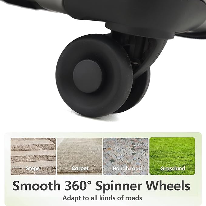 TydeCkare 2pcs 20/28" Luggage Set Lightweight HardShell, Only 20 Inch Carry On 21.65 * 15.35 * 7.87" Cabin Suitcase with Front Pocket, 28 Inch 19.68 * 11.81 * 29.92" Checked Luggage, Gray