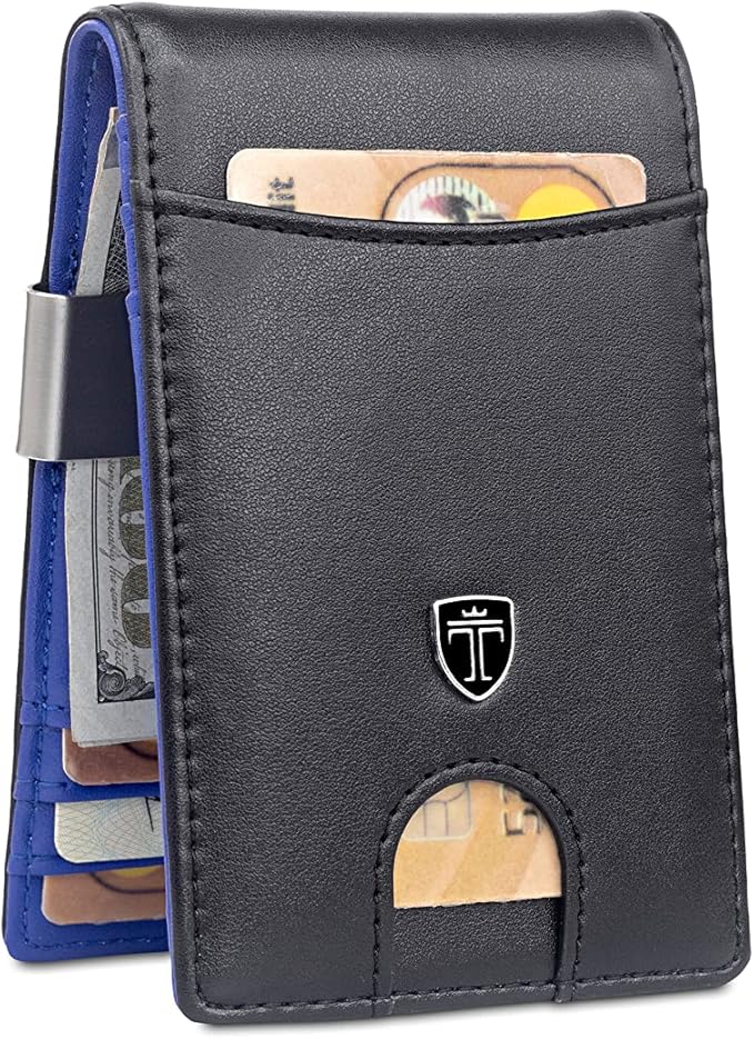 TRAVANDO Money Clip Wallet RIO - Mens Wallets slim Front Pocket RFID Blocking Card Holder Minimalist Mini Bifold Gift Box