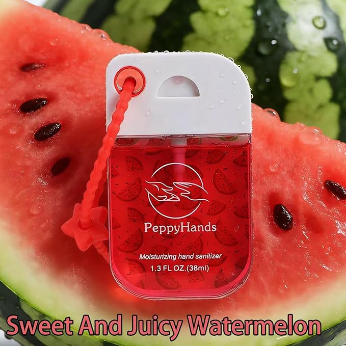 PeppyHands Hand Sanitizer, Hand Sanitizer Spray, Hydrating Spray for Hand, Portable Sanitizer spray Set ﻿for Travel Size, 500-Sprays Each Multi-Flavor (8Pcs.)