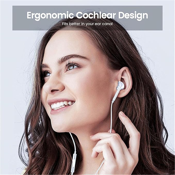 Wired Headphones for iPhone, MFi Certified, Built-in Mic & Volume Control, Noise Reduction in-Ear Earbuds, Plug & Play, Compatible with iPhone 14/13/12/11/X/8/7/SE, All iOS Systems
