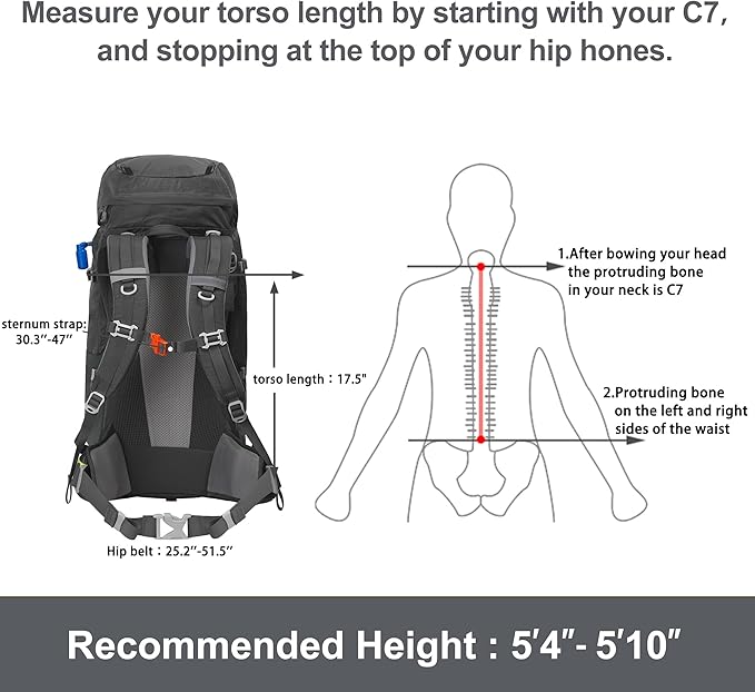 N NEVO RHINO Internal Frame Hiking Backpack 50/60/65/70/80L, Mountain Climbing Camping Backpack Daypack Waterproof Rain Cover | Mountain Climbing, Camping Backpack, Daypack, Waterproof, Rain Cover