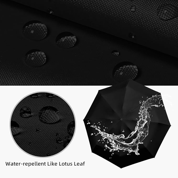 Travel Mini Compact Folding Umbrella with Case - UV Sun & Rain Protection, Lightweight Portable Pocket Umbrella for Women Men Kids, Fits Purse Backpack