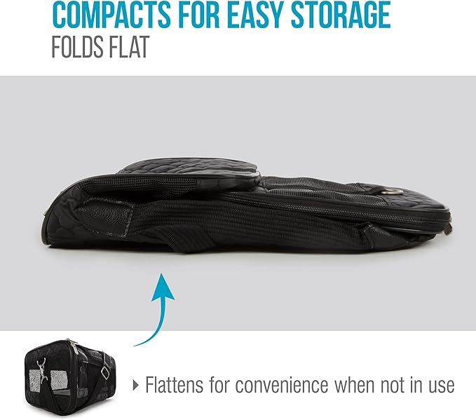 Sherpa Original Deluxe Travel Pet Carrier, Airline Approved & Guaranteed On Board - Black Lattice, Medium