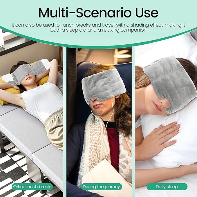 Eye Covers Sleeping - Breathable Blackout Eyeshade, Soft Adjustable Travel Eye for Comfortable Rest, Lightweight Sleep with Contoured Design for Road Trips, Home, Meditation, Yoga, Students,