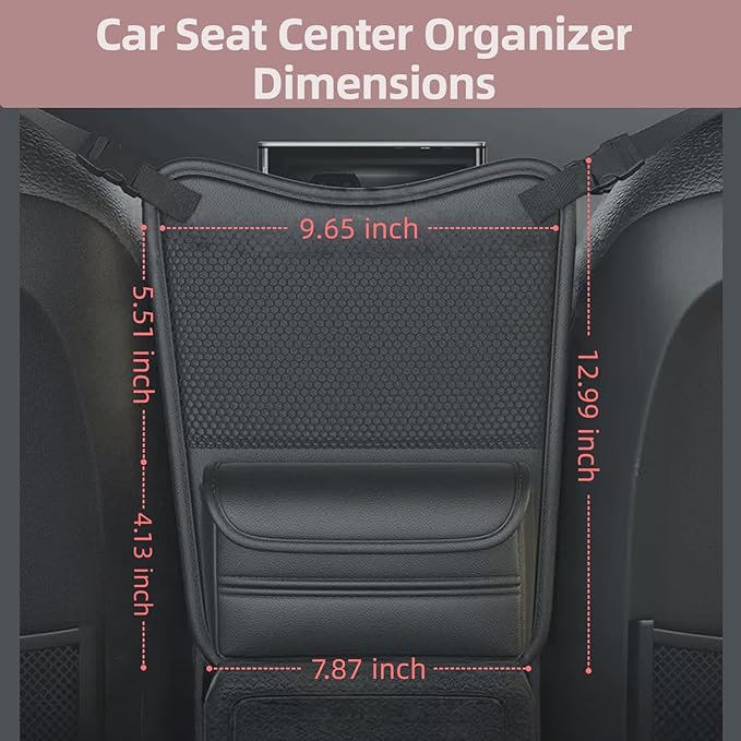 Backseat Car Organizer,Ackrest Storage Bag for car, Car Seat Center Storage Bag/Hanging Bag