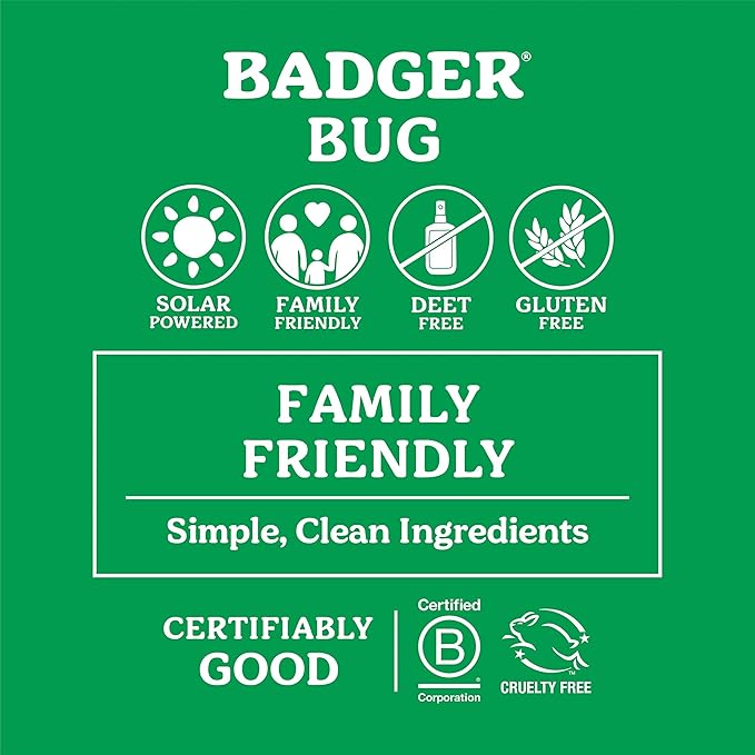 Badger Bug Repellent Tin, Organic Deet-Free Mosquito Repellent with Citronella, Family Friendly Pleasant Smelling Insect Repellent, Easy to Use, 2 oz Tin, 2-Pack