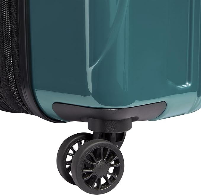 DELSEY PARIS Helium Aero Hardside Expandable Luggage with Spinner Wheels, Metallic Green, Carry-On 21 Inch