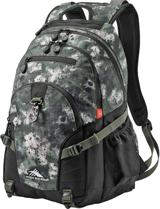 High Sierra Loop Backpack, Travel, or Work Bookbag with tablet sleeve, One Size, Urban Camo