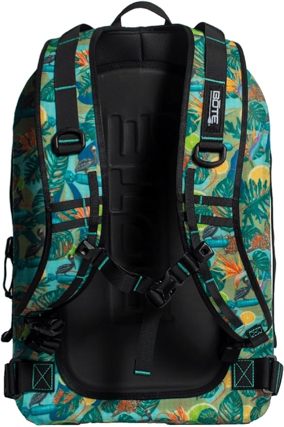 BOTE Highwater Backpack Waterproof Outdoor Zipper Dry Bag 28 Liter Capacity Molle Straps Fully Submersible Watersports Kayaking Fishing Hunting Boating